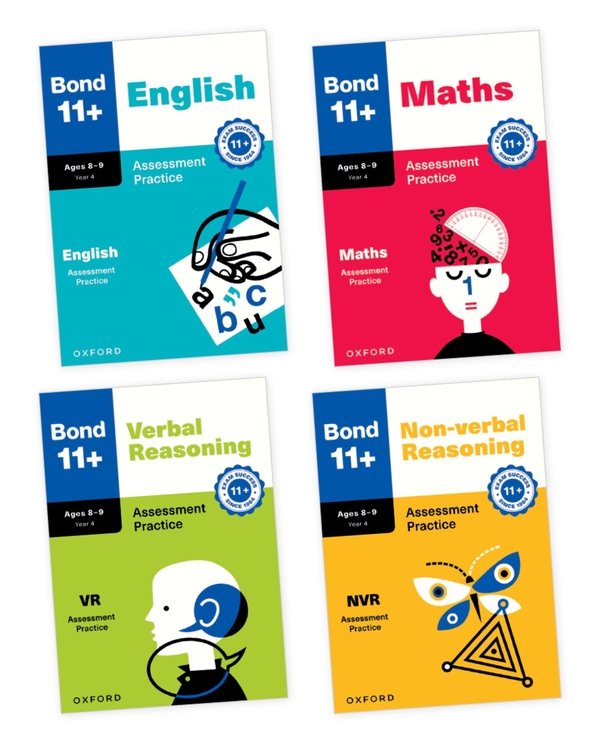 Paper book «Bond 11+ Assessment Practice Papers Bundle for Age 8-9 | For GL Assessment & other 11 plus exams | English, Maths, Verbal Reasoning & Non-verbal Reasoning», authors Элисон Примроуз / Елісон Прімроуз / , Эндрю Бейнс / Ендрю Бейнс / , Фрэнсис Даун / Френсіс Даун / , Сара Линдсей / Сара Лiндсей /  - фото №1