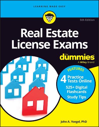 Паперова книга «Real Estate License Exams For Dummies: Book + 4 Practice Exams + 525 Flashcards Online», автор Джон А. Йогель - фото №1