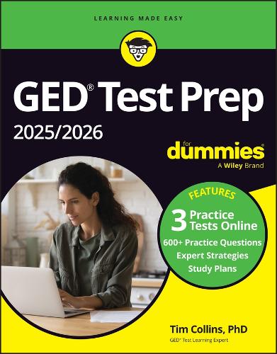 [object Object] «GED Test Prep 2025/2026 For Dummies: Book + 3 Practice Tests Online», автор Тім Коллінз - фото №1