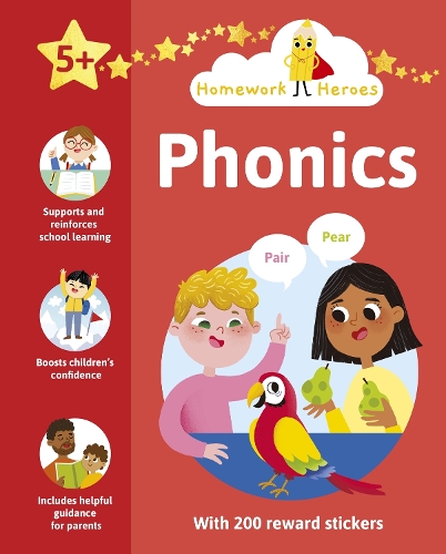 Паперова книга «Homework Heroes: Phonics: With 200 Reward Stickers», автор Пенні Вормс - фото №1
