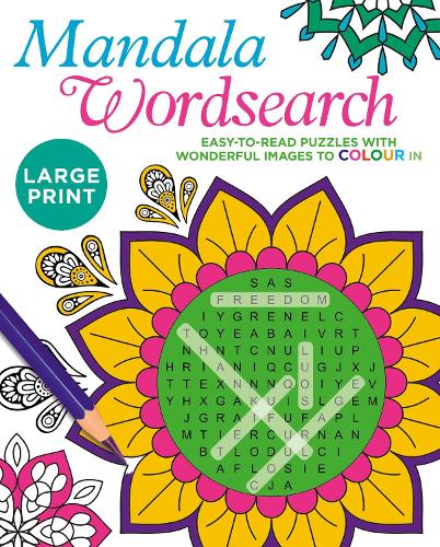 Бумажная книга «Large Print Mandala Wordsearch: Easy-to-Read Puzzles with Wonderful Images to Colour In», автор Эрик Сондерс - фото №1