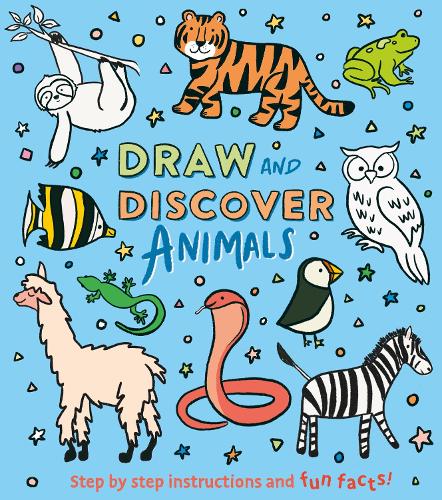Паперова книга «Draw and Discover: Animals: Step by Step Instructions and Fun Facts!», автор Коріна Кіф - фото №1