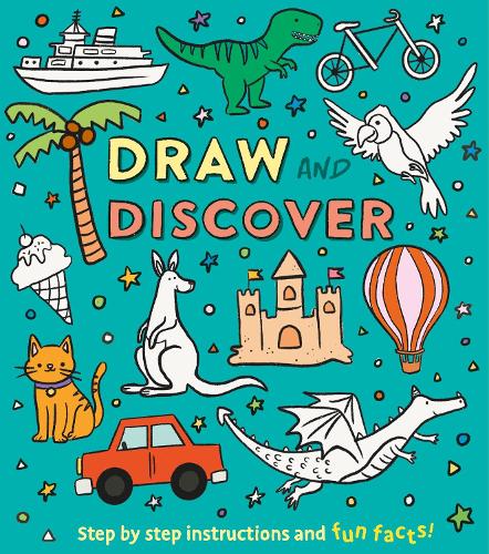Паперова книга «Draw and Discover: Step by Step Instructions and Fun Facts!», автор Коріна Кіф - фото №1