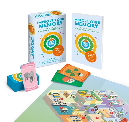 Бумажная книга «Improve Your Memory: With the Astonishing Memory Palace Technique: Includes 52 Cards, 64-page Book, and a Fold-out Memory Map Poster», автор Нельсон Деллис - фото №1