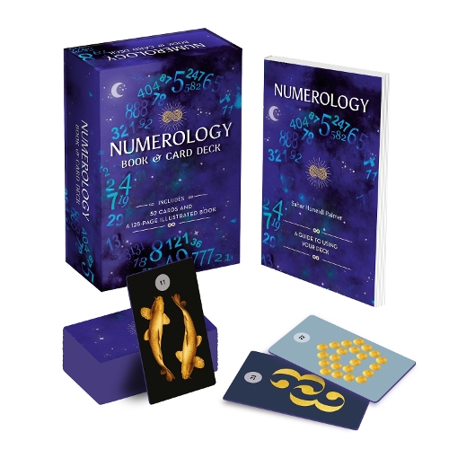 Бумажная книга «Numerology Book & Card Deck: Includes 52 cards and a 128-page illustrated book», автор Сахар Хунейди-Палмер - фото №1