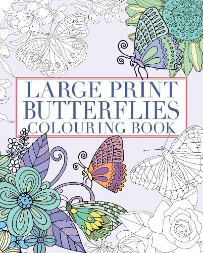 Бумажная книга «Large Print Butterflies Colouring Book», автор Танси Уиллоу - фото №1
