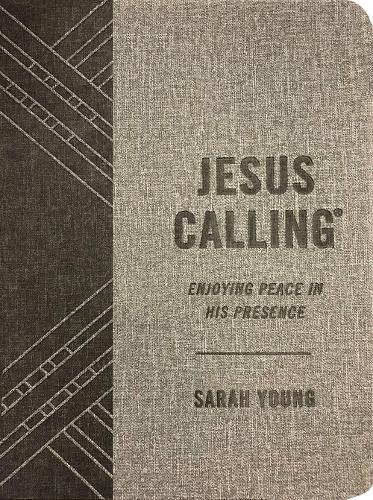 Бумажная книга «Jesus Calling, Textured Gray Leathersoft, with Full Scriptures: Enjoying Peace in His Presence (a 365-Day Devotional)», автор Сара Янг - фото №1