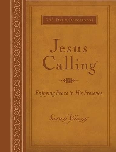 Бумажная книга «Jesus Calling, Large Text Brown Leathersoft, with Full Scriptures: Enjoying Peace in His Presence (A 365-Day Devotional)», автор Сара Янг - фото №1
