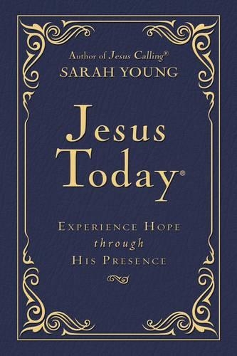 [object Object] «Jesus Today Deluxe Edition, Leathersoft, Navy, with Full Scriptures: Experience Hope Through His Presence (a 150-Day Devotional)», автор Сара Янг - фото №1
