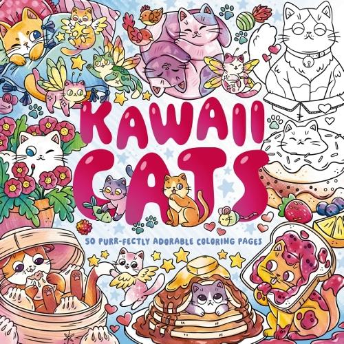 Паперова книга «Kawaii Cats: 50 Purr-fectly Adorable Coloring Pages», автор Редактори Cider Mill Press - фото №1