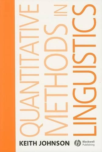 Паперова книга «Quantitative Methods In Linguistics», автор Кіт Джонсон - фото №1