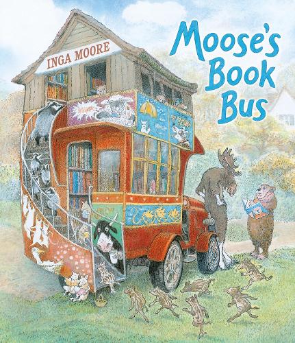 Паперова книга «Moose's Book Bus», автор Інґа Мур - фото №1