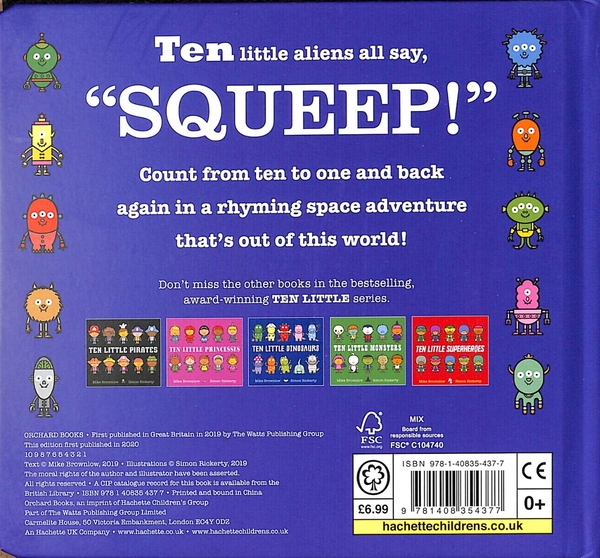 Бумажная книга «Ten Little Aliens», автор Майк Браунлоу - фото №1