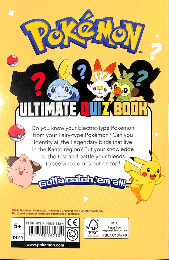 Паперова книга «Pokémon Ultimate Quiz Book» - фото №1