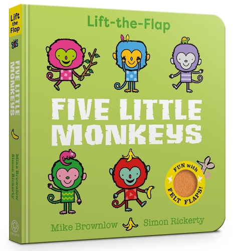 Бумажная книга «Five Little Monkeys: Lift-the-Flap», автор Майк Браунлоу - фото №1