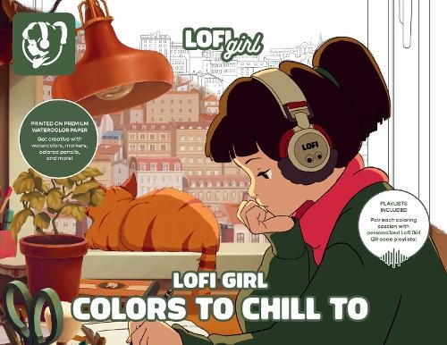 Бумажная книга «Lofi Girl Colors to Chill To: A Cozy Coloring Escape Paired with Curated Playlists», автор Лофай Гёрл - фото №1