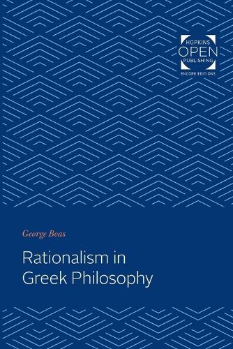 Паперова книга «Rationalism in Greek Philosophy», автор Джордж Боас - фото №1