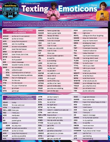 Бумажная книга «IM Abbreviations, Texting & Emoticons», автор BarCharts, Inc. - фото №1