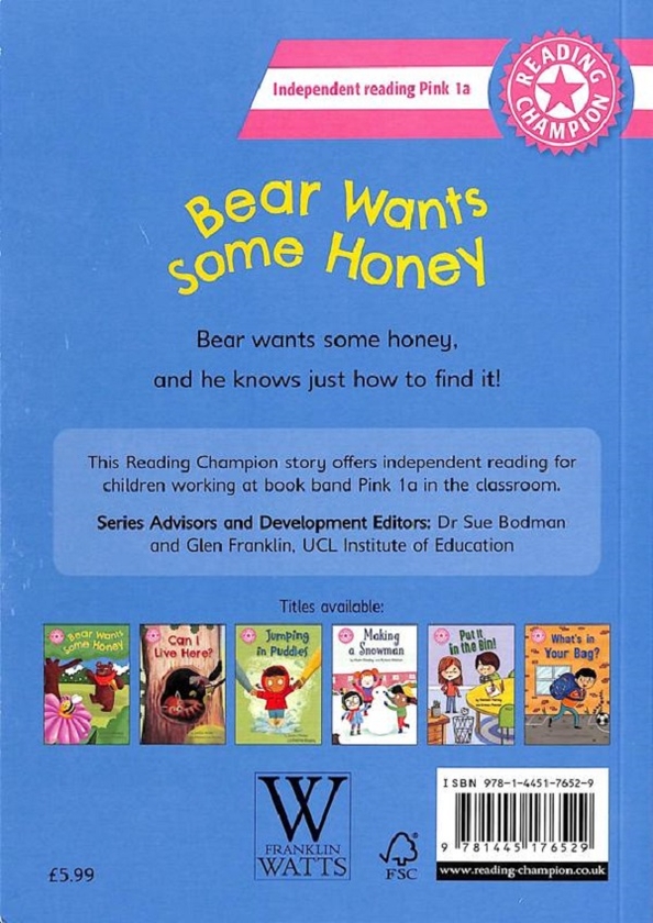 [object Object] «Bear Wants Some Honey. Reading Champion», автор Кеті Вулі - фото №2 - мініатюра