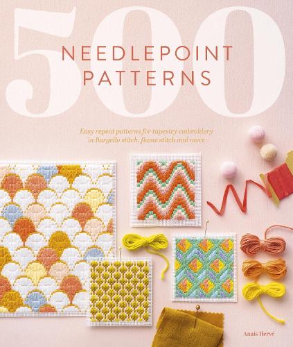 Бумажная книга «500 Needlepoint Patterns: Easy Repeat Patterns for Tapestry Embroidery in Bargello Stitch, Flame Stitch and More», автор Анаис Эрве - фото №1