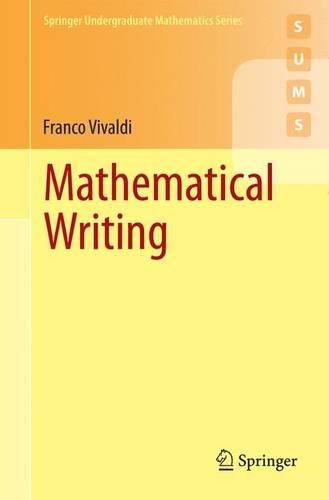 Бумажная книга «Mathematical Writing», автор Франко Вивальди - фото №1