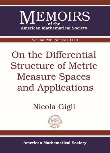 [object Object] «On the Differential Structure of Metric Measure Spaces and Applications», автор Нікола Гіглі - фото №1