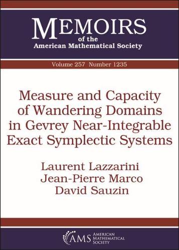 [object Object] «Measure and Capacity of Wandering Domains in Gevrey Near-Integrable Exact Symplectic Systems», авторов Дэвид Саузин, Жан-Пьер Марко, Лоран Лаззарини - фото №1