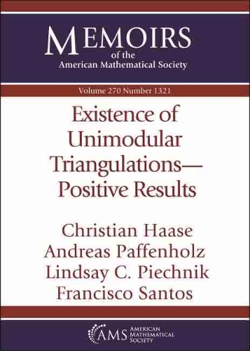 Бумажная книга «Existence of Unimodular Triangulations-Positive Results», авторов Андреас Паффенхольц, Кристиан Хаазе, Франсиско Сантос, Линдси К. Пьечник - фото №1