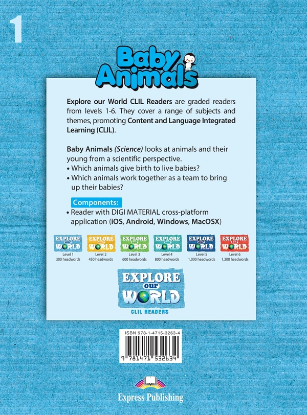 Бумажная книга «Baby Animals. Reader (with DigiBooks App.)», авторов Дженни Дули, Вирджиния Эванс - фото №1