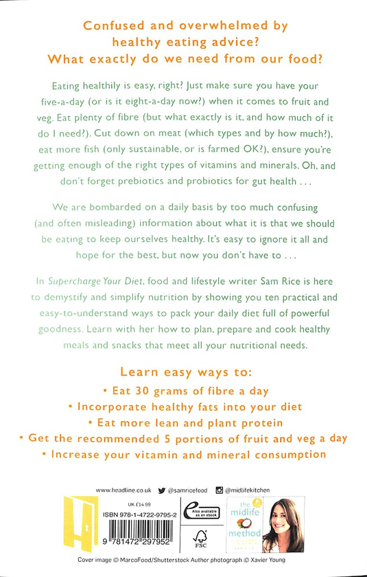 Паперова книга «Supercharge Your Diet. Ten Easy Ways to Get Everything You Need From Your Food», автор Сем Райс - фото №1