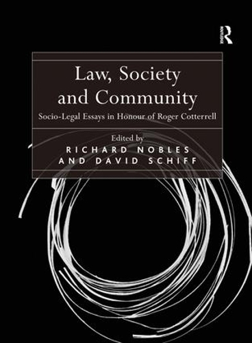 Паперова книга «Law, Society and Community: Socio-Legal Essays in Honour of Roger Cotterrell», авторів Девід Шифф, Річард Ноблз - фото №1