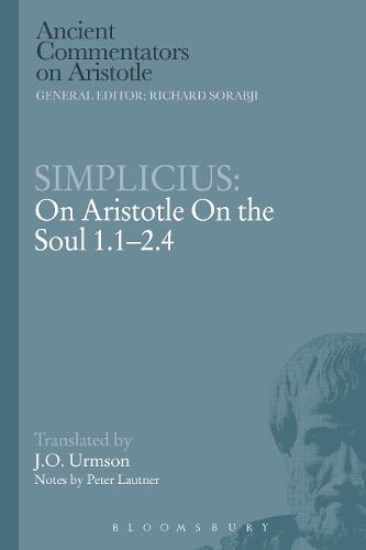 Бумажная книга «Simplicius: On Aristotle On the Soul 1.1-2.4», автор Дж. О. Урмсон - фото №1
