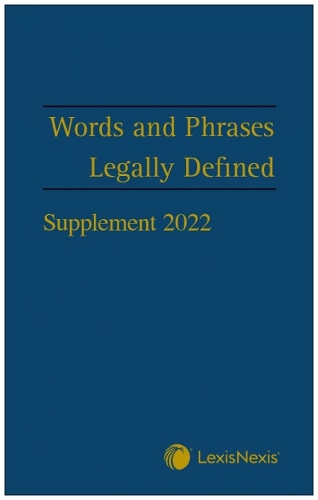Бумажная книга «Words and Phrases Legally Defined 2022 Supplement», автор Дэвид Хэй - фото №1