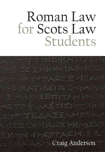 Паперова книга «Roman Law for Scots Law Students», автор Крейг Андерсон - фото №1