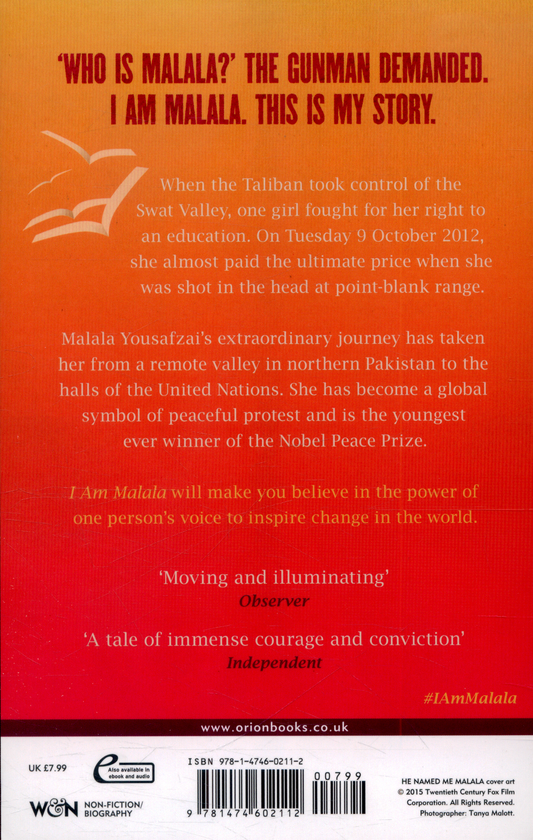 Бумажная книга «I Am Malala. The Girl Who Stood Up for Education and was Shot by the Taliban», автор Малала Юсуфзай - фото №1