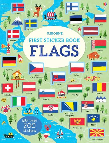 Бумажная книга «First Sticker Book Flags», автор Холли Бэти - фото №1