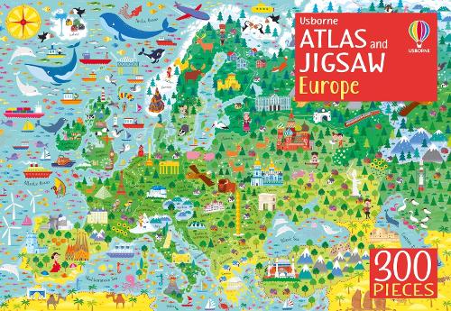 [object Object] «Usborne Atlas and Jigsaw Europe», автор Джонатан Мелмот - фото №1