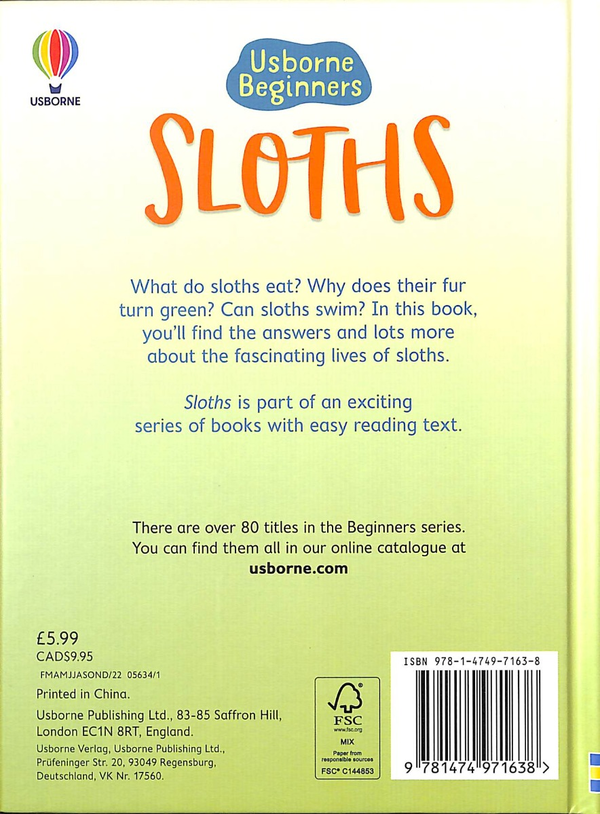 Бумажная книга «Sloths», автор Джеймс Маклейн - фото №1