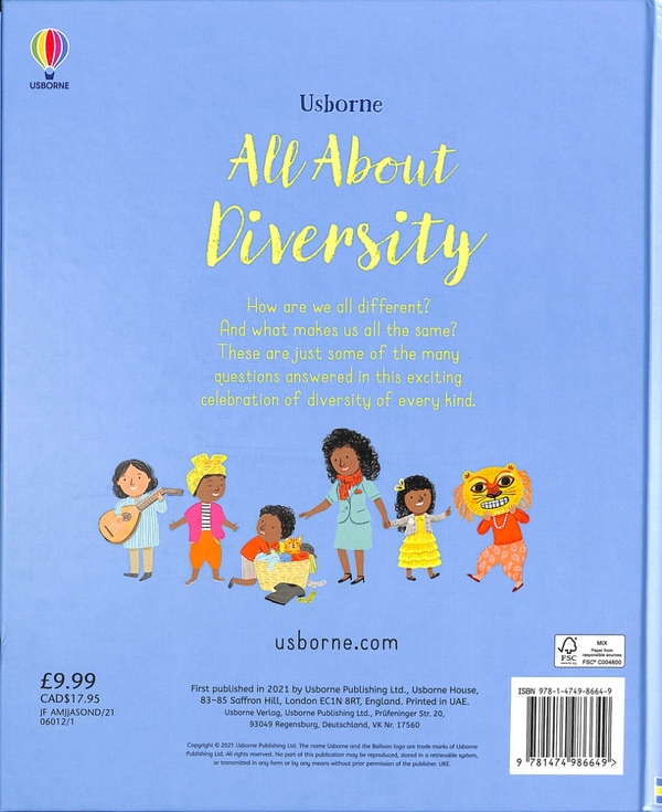 Паперова книга «All About Diversity», автор Фелісіті Брукс - фото №1