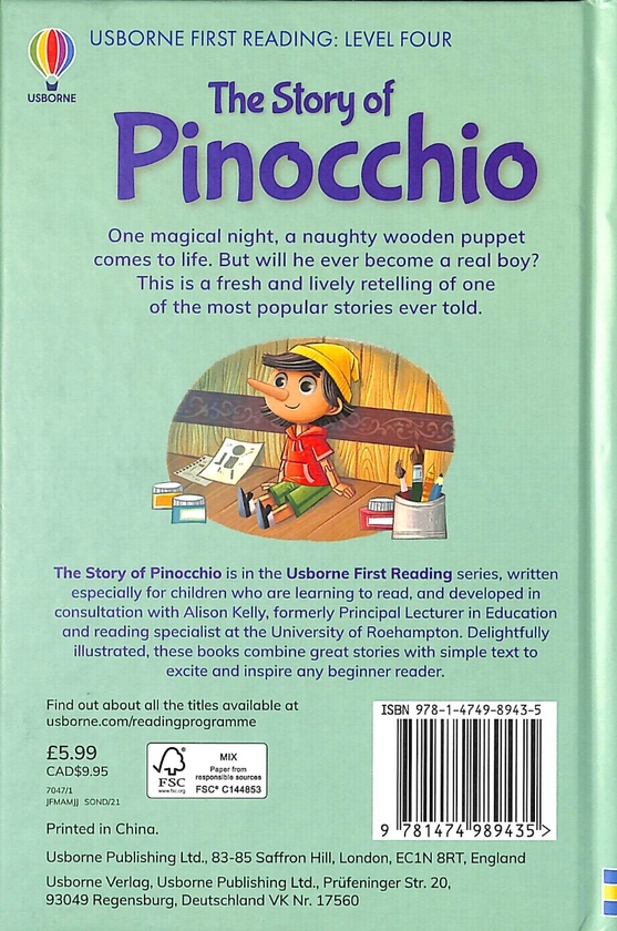 Паперова книга «The story of Pinocchio», автор Енді Прентіс - фото №1