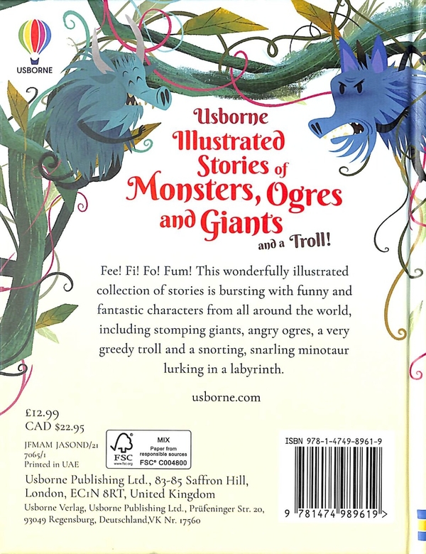 Бумажная книга «Usborne Illustrated Stories of Monsters, Ogres and Giants (and a Troll)», авторов Сэм Байер, Энди Прентис, Рейчел Ферт, Лара Браян, Мэтью Олдэм - фото №1