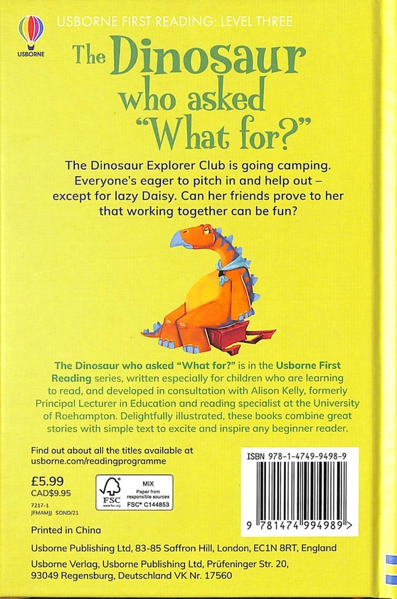 Бумажная книга «The Dinosaur who asked "What for?"», автор Рассел Пантер - фото №1