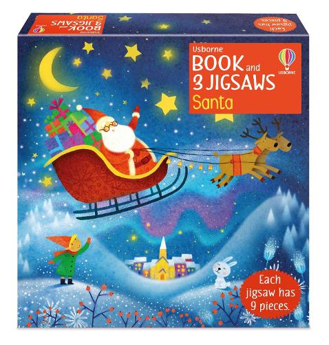 [object Object] «Usborne Book and 3 Jigsaws: Santa», автор Сэм Тэплин - фото №1