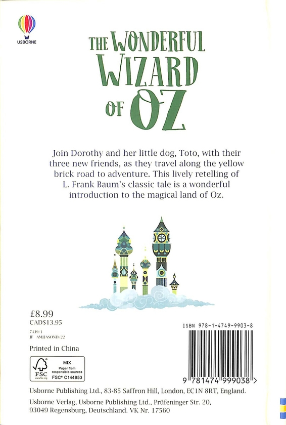 Бумажная книга «The Wonderful Wizard of Oz», автор Мэри Себаг-Монтефиоре - фото №1