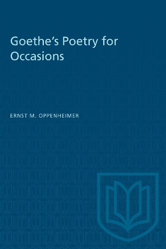 Бумажная книга «Goethe's Poetry for Occasions», автор Эрнест М. Оппенгеймер - фото №1
