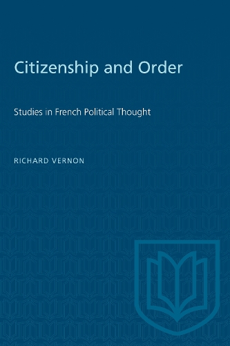 Бумажная книга «Citizenship and Order: Studies in French Political Thought», автор Ричард Вернон - фото №1
