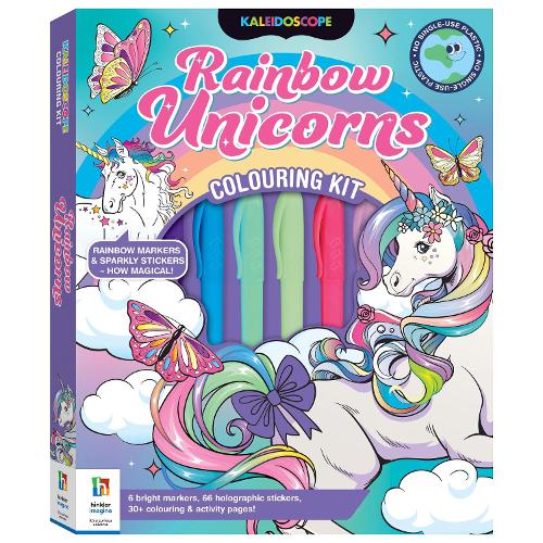 [object Object] «Kaleidoscope Colouring Kit Rainbow Unicorns», автор Хинклер Пти Лтд - фото №1