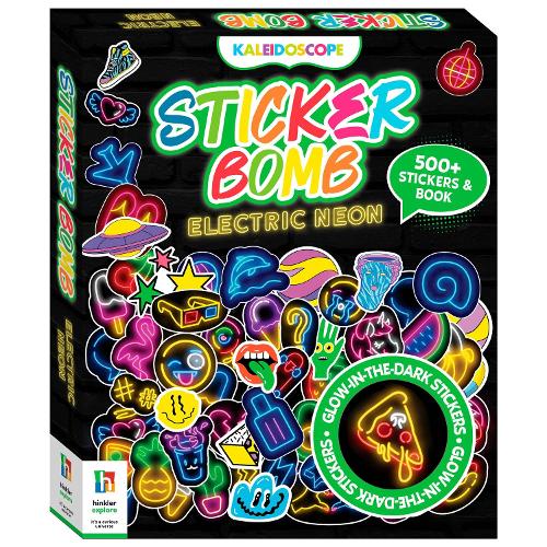 Бумажная книга «Kaleidoscope Sticker Bomb Electric Neon», автор Хинклер Пти Лтд - фото №1