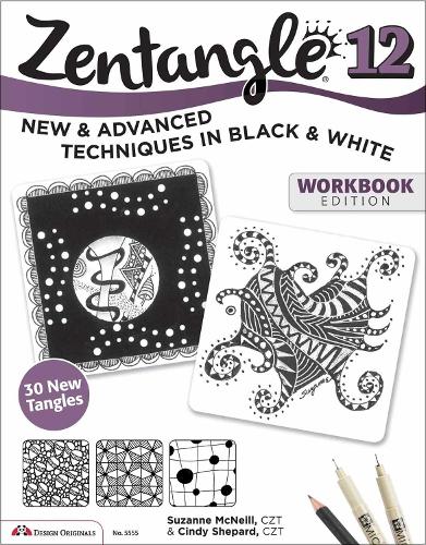 [object Object] «Zentangle 12, Workbook Edition: New and Advanced Techniques in Black and White», автор Сінді Шепард - фото №1