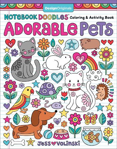Паперова книга «Notebook Doodles Adorable Pets: Coloring & Activity Book», автор Джесс Волінські - фото №1